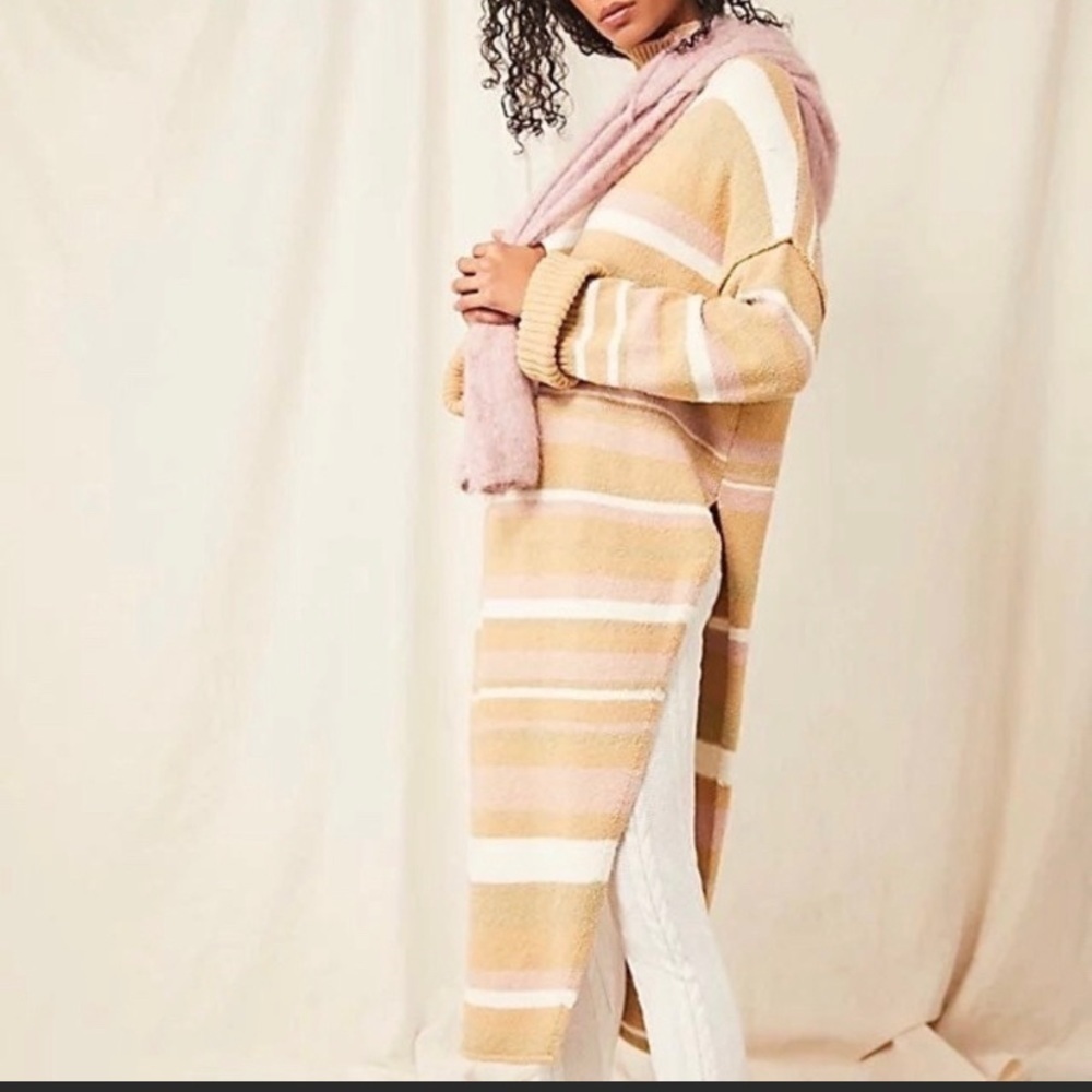 Free People Atlas Sweater Pullover Sweater Dress Toe In the Sand NWOT